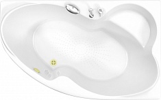 BellSan Акриловая ванна Индиго 168x110 L белая/золото